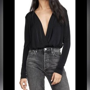 NEW W/O Tags- Deep V neck bodysuit